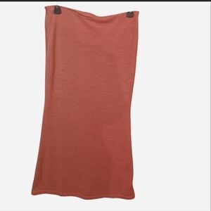 Bohemian Rust Ribbed Maxi Skirt